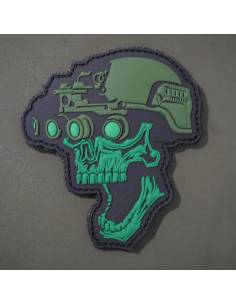 Patch PVC Green skull