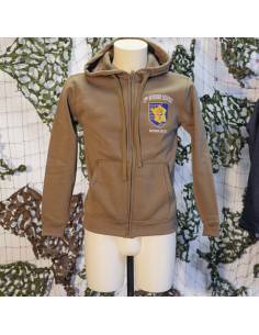 Sweat Paratrooper à capuche kaki 2eme Division Blindée 2