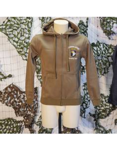 Sweat Paratrooper à capuche Kaki 101e Airborne 2