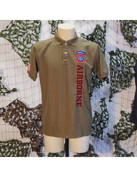 Khaki Polo 82nd Airborne