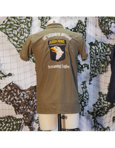 101st Airborne "Screaming Eagles" Khaki Polo Model 1