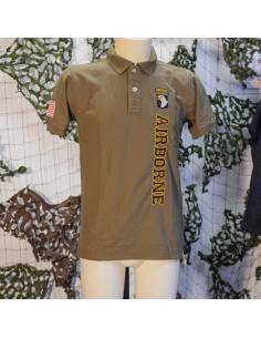 101st Airborne "Screaming Eagles" Khaki Polo Model 2 2