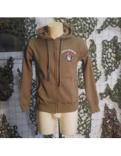Sweat à capuche Paratrooper Troupes Aéroportée kaki 2