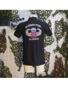 Polo Paratrooper 82e Airborne All American noir