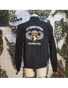 Sweat militaire Paratrooper 101e Division Airborne noir