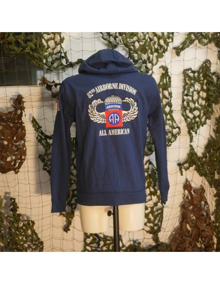 Paratrooper military hoodie 82nd Airborne navy blue