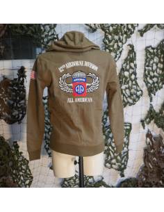 Sweat militaire Paratrooper à capuche 82e Airborne bleu marine 2