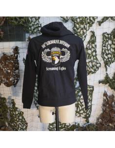 Paratrooper military hoodie 101st Airborne black