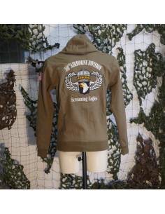 Sweat militaire Paratrooper à capuche 101e Airborne
 noir 2